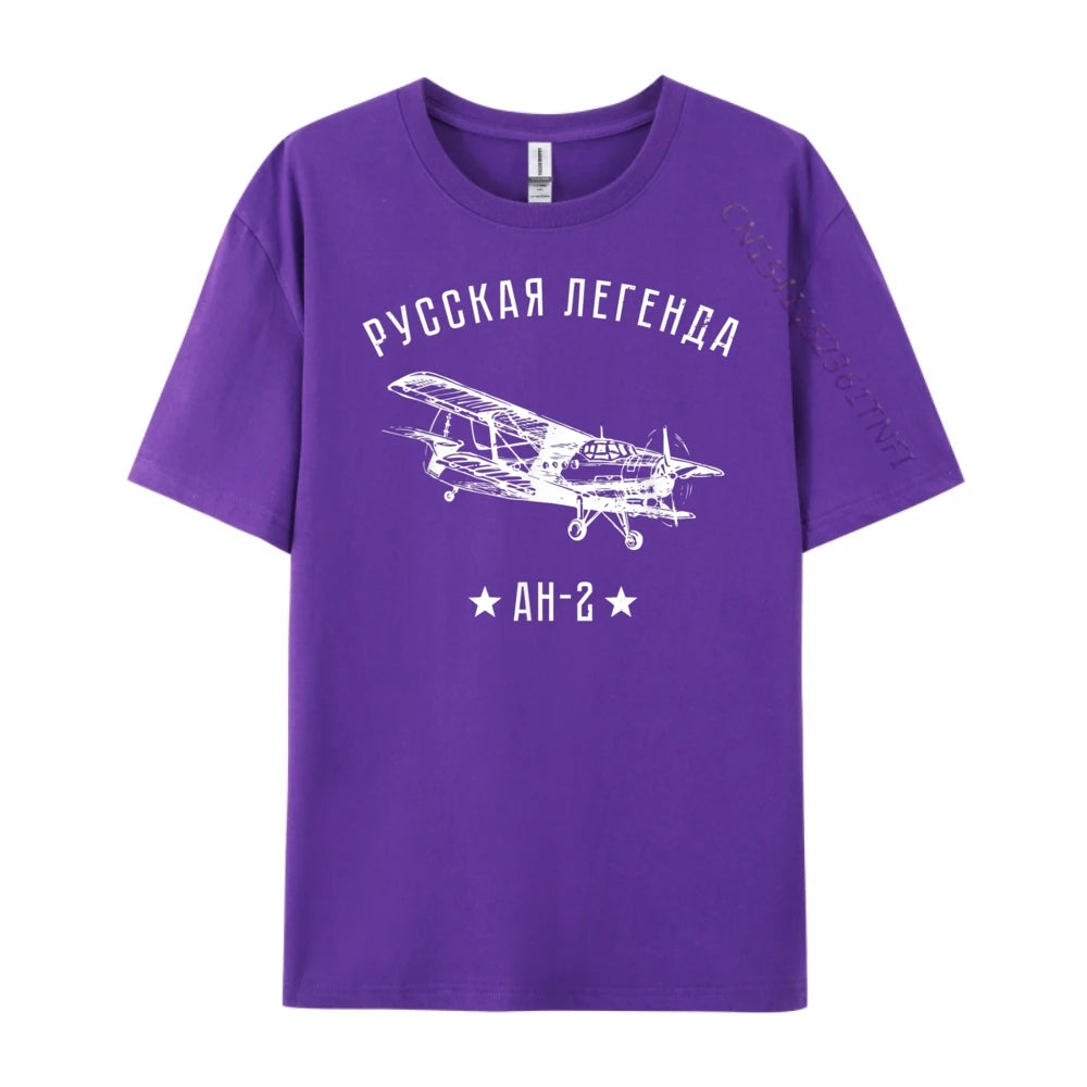 Airplane Russian Legend Antonov An 2 Aviators Pink Graphic Tees Original Mens T-Shirts Printed On Short Sleeve