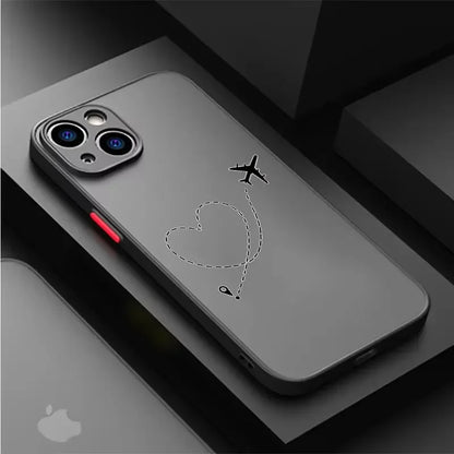 Travel-Inspired Airplane Route Design Phone Case For iPhone 16 15 14 13 12 11 Mini Pro Max X XR XSMax 7 8 6 6s Plus Matte Clear
