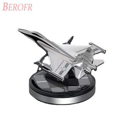 Car Air Freshener Fighter Aeroplane Perfume Solar Power Plane Diffuser Aluminium Airplane Fragrance Aircraft Dashboard Parfum