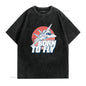 Born to Fly Fighter Jet Plane Kids Boys Airplane T Shirt vintage Washed Soft Casual Breathable Unisex streetwear Comfortable