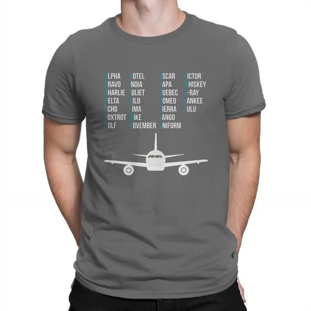 Aviation Lover Phonetic Bet irt Airplane Pilot Gift Cusizable Design Hand-Painted T-shirt for Men And Women