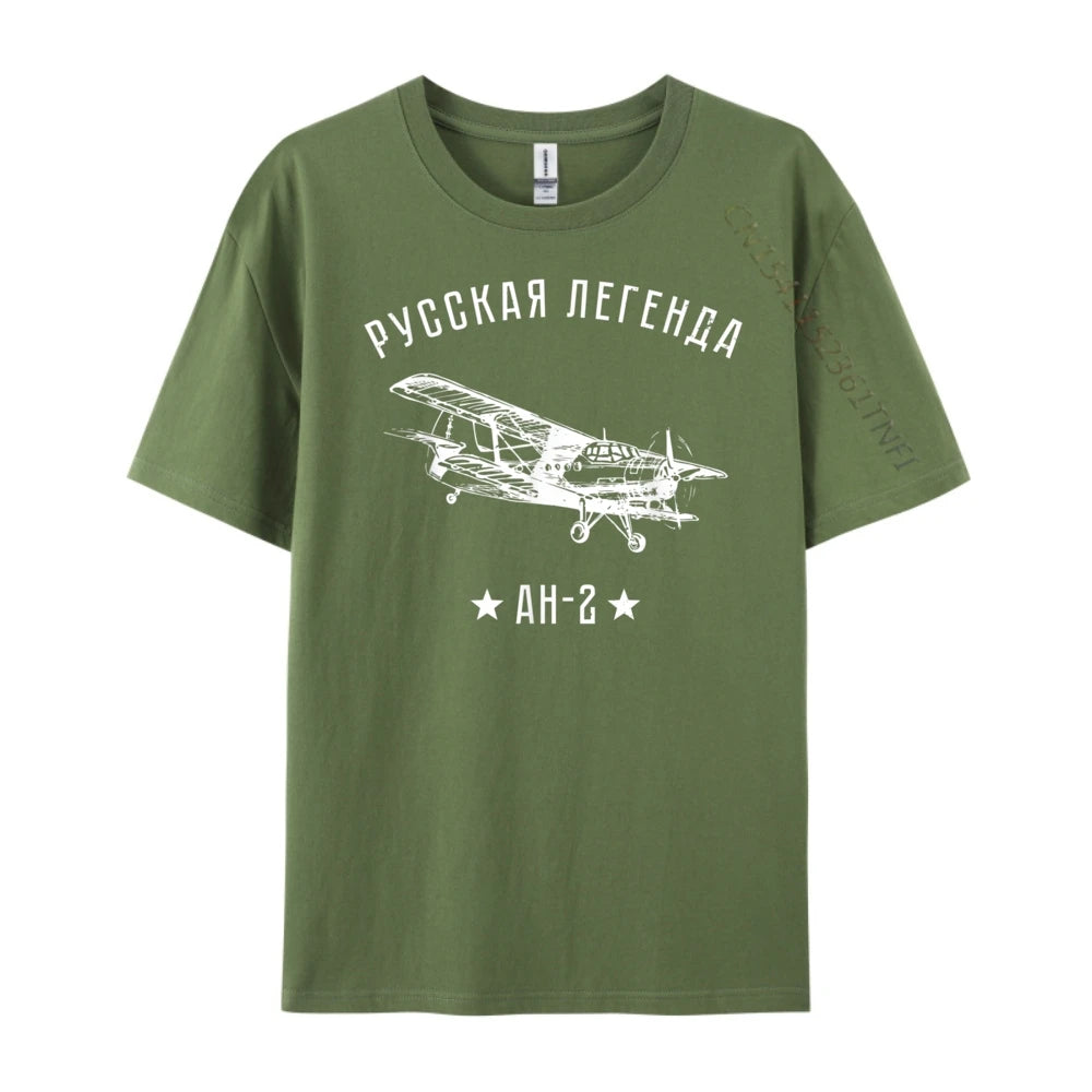 Airplane Russian Legend Antonov An 2 Aviators Pink Graphic Tees Original Mens T-Shirts Printed On Short Sleeve