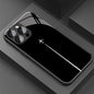 Sky Airplane Contrail Pattern Tempered Glass Phone Case For iPhone 11 12 13 14 15 16 17 Pro Max 17Air 16E 7 8 Plus XR XS X Cover