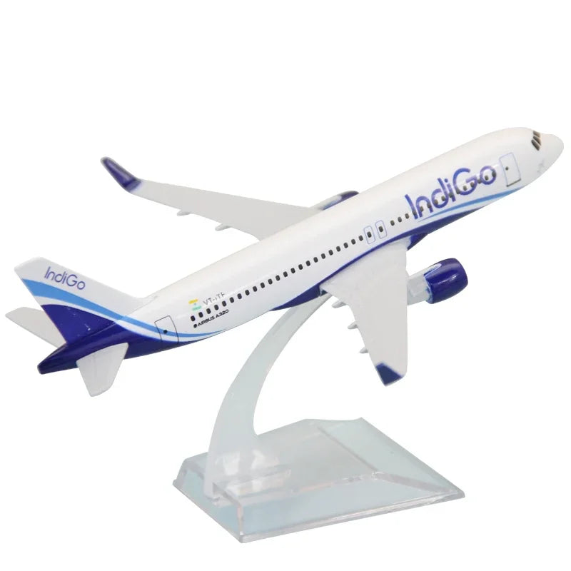 A320  Model with Base Alloy Aircraft Plane Toy Model India IndiGo Airlines