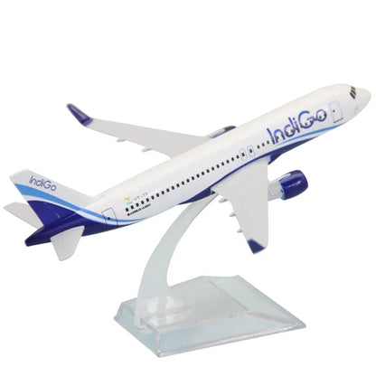 A320  Model with Base Alloy Aircraft Plane Toy Model India IndiGo Airlines