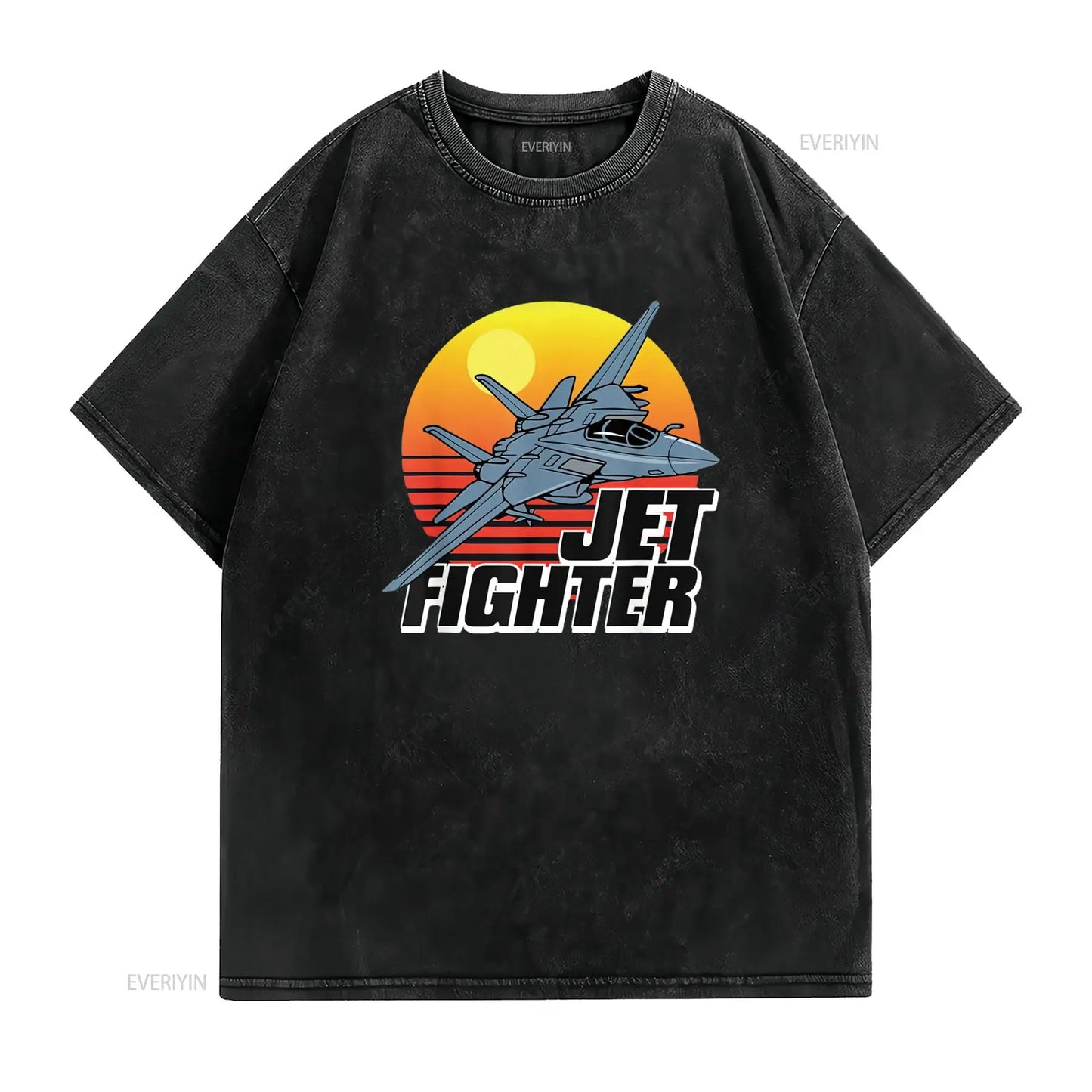 Born to Fly Fighter Jet Plane Kids Boys Airplane T Shirt vintage Washed