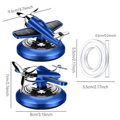 Rotating solar energy powered fighter car air freshener