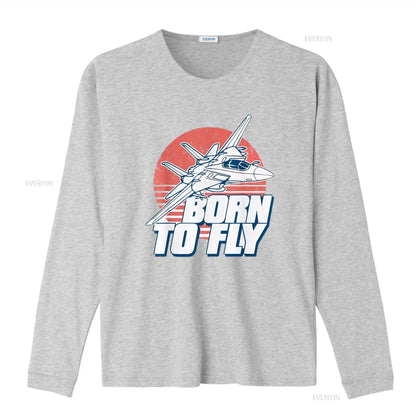 Born to Fly Fighter Jet Plane Kids Boys Airplane T Shirt vintage Washed Soft Casual Breathable Unisex streetwear Comfortable