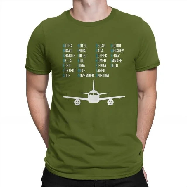 Aviation Lover Phonetic Bet irt Airplane Pilot Gift Cusizable Design Hand-Painted T-shirt for Men And Women