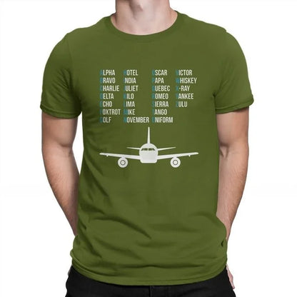 Aviation Lover Phonetic Bet irt Airplane Pilot Gift Cusizable Design Hand-Painted T-shirt for Men And Women