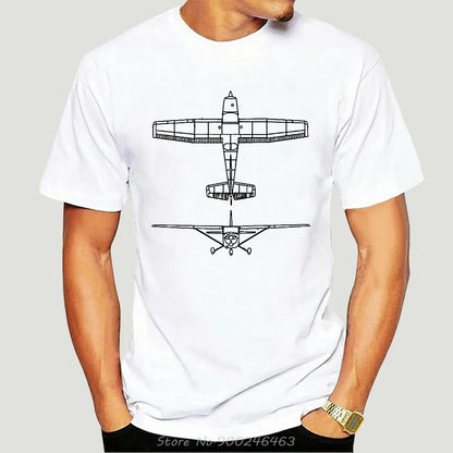 Cessna 172 Airplane Pilot T-shirt Front And Back Tshirt Casual T Shirt