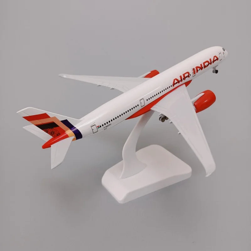 Air India Airbus A350 Airways Diecast Airplane Model with Wheels Landing Gears