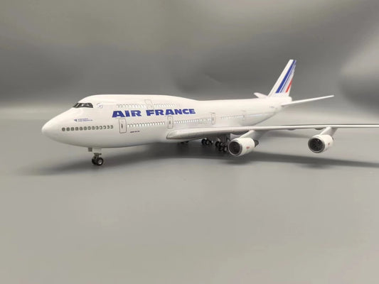 47 CM B747 Model AIR France Airlines With Resin Toy Aircraft Plane Model With Wheels