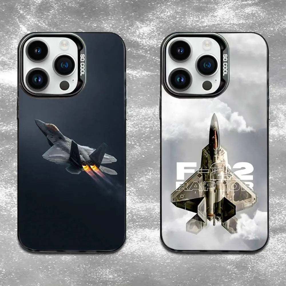 Fighter Plane Poster F-22 raptor Phone Case For iPhone