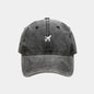 Cotton Caps Unisex Retro Embroidery Cap Airplane Print