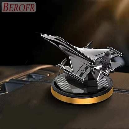 Car Air Freshener Fighter Aeroplane Perfume Solar Power Plane Diffuser Aluminium Airplane Fragrance Aircraft Dashboard Parfum